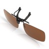 BEZLIT Clip-On Polarised Sunglasses Attachment Rimless Right Square Polarised Sunglasses