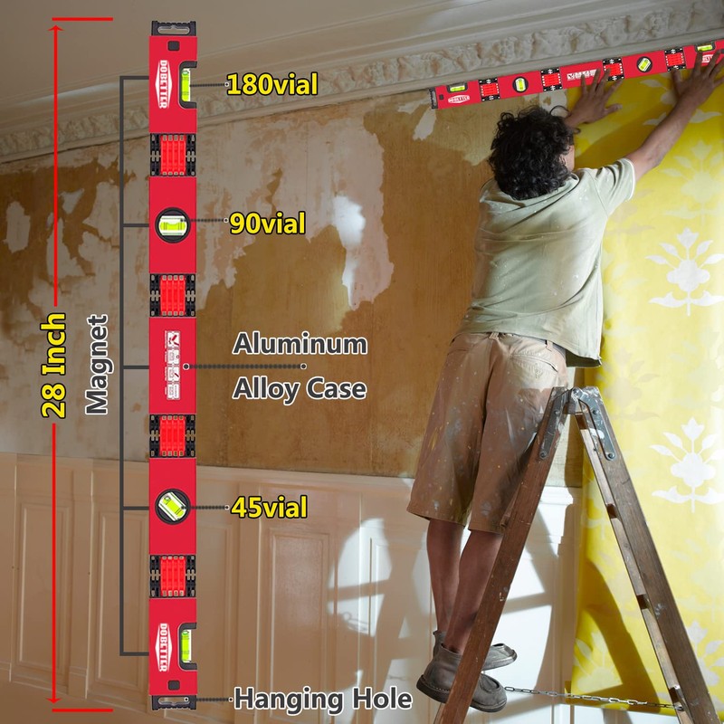 Valentines Day Gifts for Him, Foldable Leveler Tool, Dobetter 28-Inch