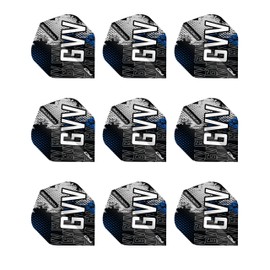 RED DRAGON Professional Player Gian van Veen Hardcore Premium Standard Extra Thick - 100 micron Dart Flights 3 Sets Per Pack (9 Dart Flights in total)