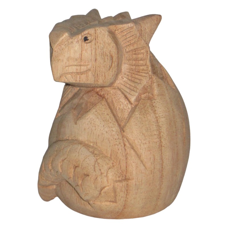 Brave Wings Hand Carved Wooden Dragon ~ Plain Dragon Egg