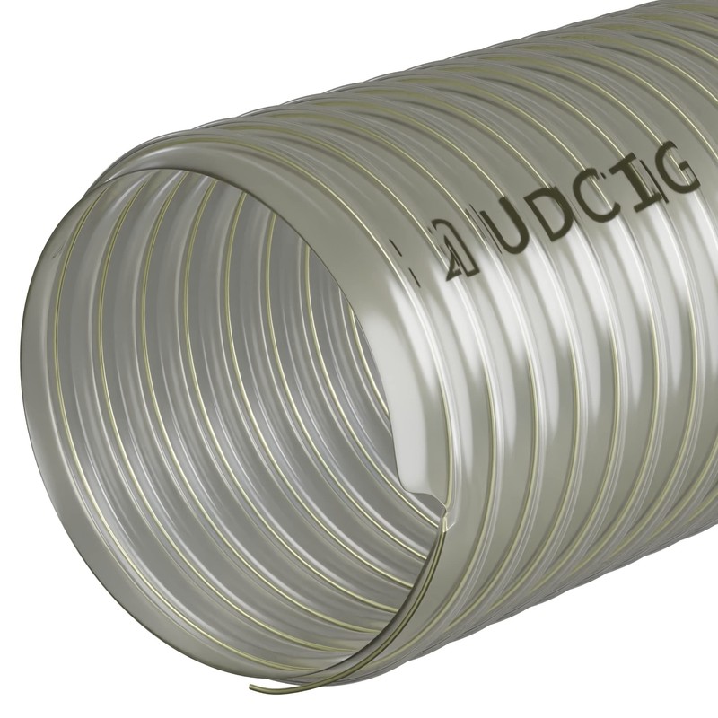 5 Inch Clear PU Polyurethane Ducting Flexible Hose 1 Metre