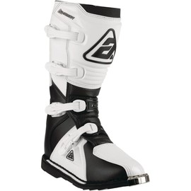 Answer Racing 446633 Powersports Motocross Protection Gear: AR1 Boots, Black/White, Size 7, 1 Pair