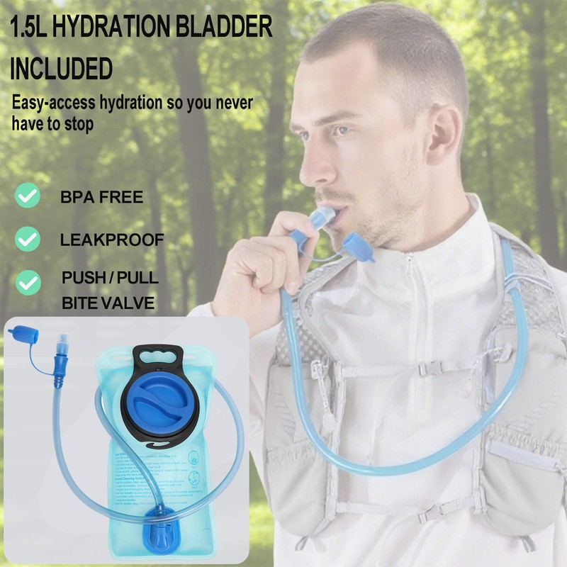 Arvano Running Vest Running Backpack with 1.5L Water Bladder, Lightweight