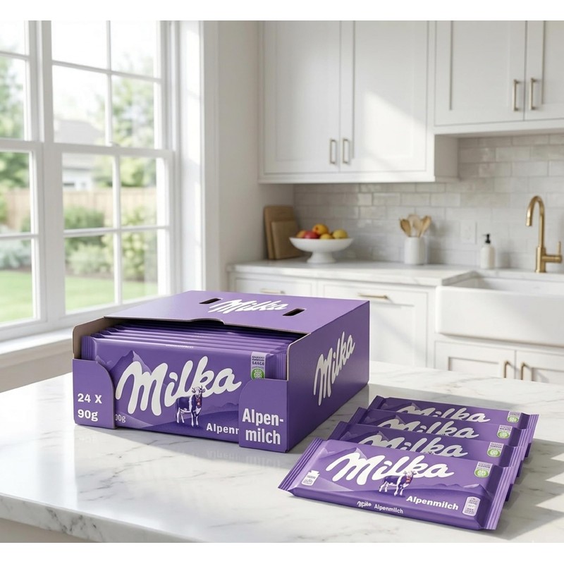 Milka Alpenmilch Chocolate Bar (Pack of 24)