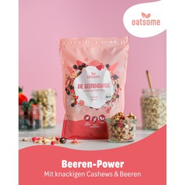 OATSOME® 2er Bundle Beerenbande | Crunchy Toppings | Sparset | Cashew & Beere | Extra Crunchy | Für Bowls & Müsli | Granola | Vegan | Ohne Zuckerzusatz | Bio & 100% Natürlich | 2x190g