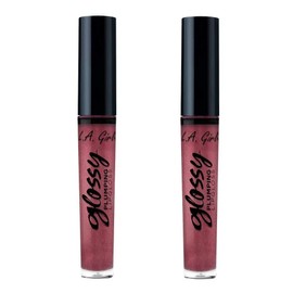 L.A. Girl Pack of 2 Glossy Plumping Lip Gloss, Lavish GLG929