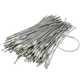 Hitefu 120 Pieces 6 Inch Wire Keychain Cables, Heavy Duty Stainless Steel Key Rings for Outdoor Hiking Luggage Tags and Hanging Items