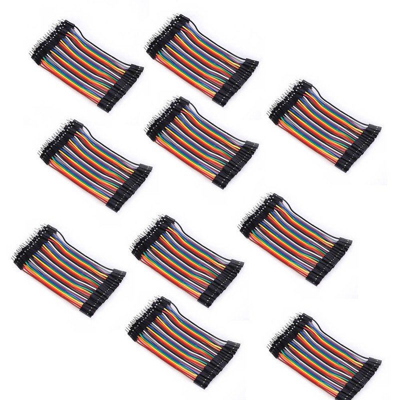 10Pcs Jump Wire Plastic Male to Female Connecting Cable for