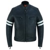 A&H Apparel Mens Top Grain Cowhide Biker Light weight Motorcycle