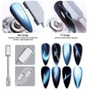 JERCLITY 2 Pieces Cat Eye Magnet for Nails Double Ended