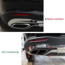 Watris Veiyi 2 Stück Schalldämpfer Cover, Schalldämpfer Halter, Auspuff Endrohr Deckel Für X254/X254 AMG GLC Class Line