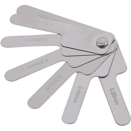 Silver Dental Orthodontic Interproximal Enamel Reduction Stainless Steel Ipr Gauge Ruler 0.1-0.5 Mm, Metric and Imperial Measuring Tool, Personal Orthodontic Supplies, Health Household Oral Care