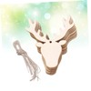 PRETYZOOM 10pcs Wooden Deer Head Cutouts Christmas Tree Wooden Christmas