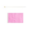 25 Pack Pink Stick Flags,Hand Held Small Mini DIY Solid