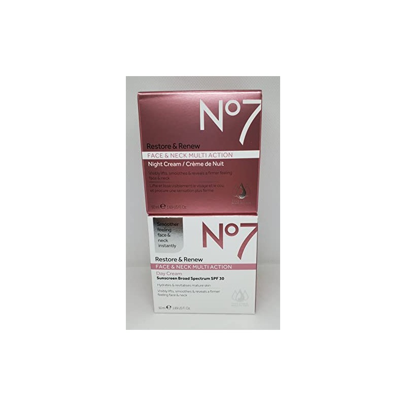 No7 Restore & Renew FACE & NECK MULTI ACTION Day/Night
