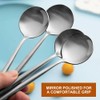 6 Pieces Stainless Steel Coffee Spoons, 12.9 cm Round Dessert