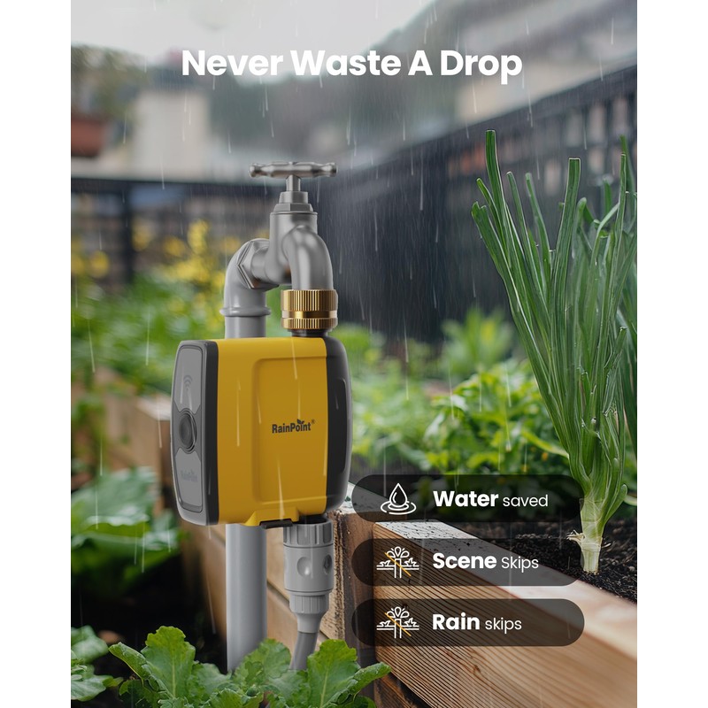 RAINPOINT WiFi Water Timer - TTV103WRF Brass Inlet Sprinkler, Use