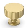 Amerdeco 10 Pack Brushed Gold Cabinet Knobs Single Hole Cabinet