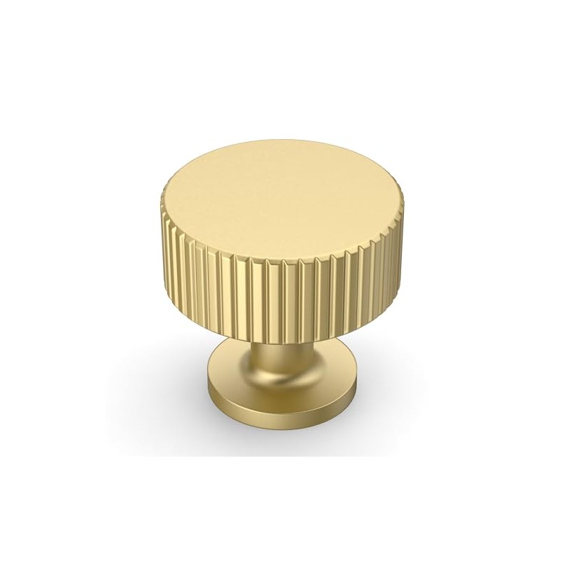 Amerdeco 10 Pack Brushed Gold Cabinet Knobs Single Hole Cabinet