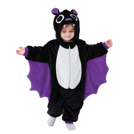 Dcohmch Toddler Baby Bat Costume Cute Hooded Jumpsuit Wings Attached Zipper Snowsuit Infant Boy Girl Warm Winter Clothes