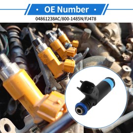 FUELHOOD 1 Pcs No.04861238AC/800-1485N/FJ478 Fuel Injector for Dodge Grand Caravan 3.8 2001-2007 Car Engine Flow Match Fuel Nozzle