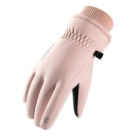 AKXOMY Winter Thermal Gloves, Anti-Slip Cycling Gloves Lightweight Touch Screen Gloves, Hiking Climbing Running Gloves for Men Women, Thicken Liner Gloves for Walking Bike Drive Ride Skiing (Pink)