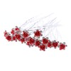 10 Rose Flower Crystal Bridal Wedding Prom Hair Clips –