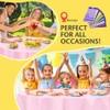 Hereisa Premium Blush Pink Plastic Table Cloth Disposable (2 Pack)
