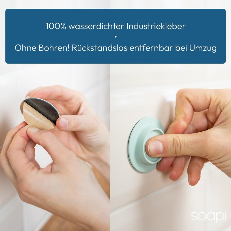 Soapi - Pack of 3 Floating Soap Holder Magnet for