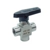 HongBoW Hardware Stainless 304 Instrument 3 Way Ball Valve 1/4