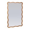 Creative Co-Op Wavy Rectangular Mirror with Scalloped Wooden Frame