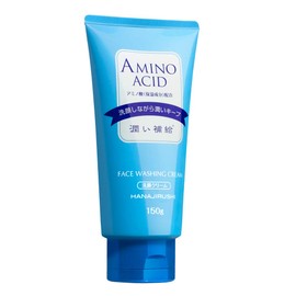 Hanajirushi Hyaluronic Acid & Amino Acid W Moisturizing, Dense Foam Face Cleansing Foam, 5.3 oz (150 g), Alcohol Free