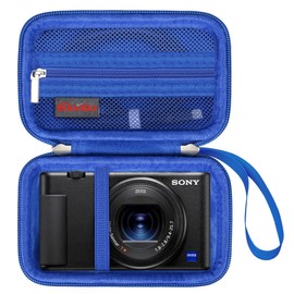 Elonbo Carrying Case for Sony ZV-1 / ZV-1F / ZV-1 II Digital Camera, 4K Video Streaming Camera Hard Travel Storage Cover Bag Organizer Holder, Mesh Pocket fits Battery Charger Memory Card. Blue