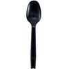 Nagao 200818 Disposable Spoons, 6.3 inches (16 cm), Black, Individually