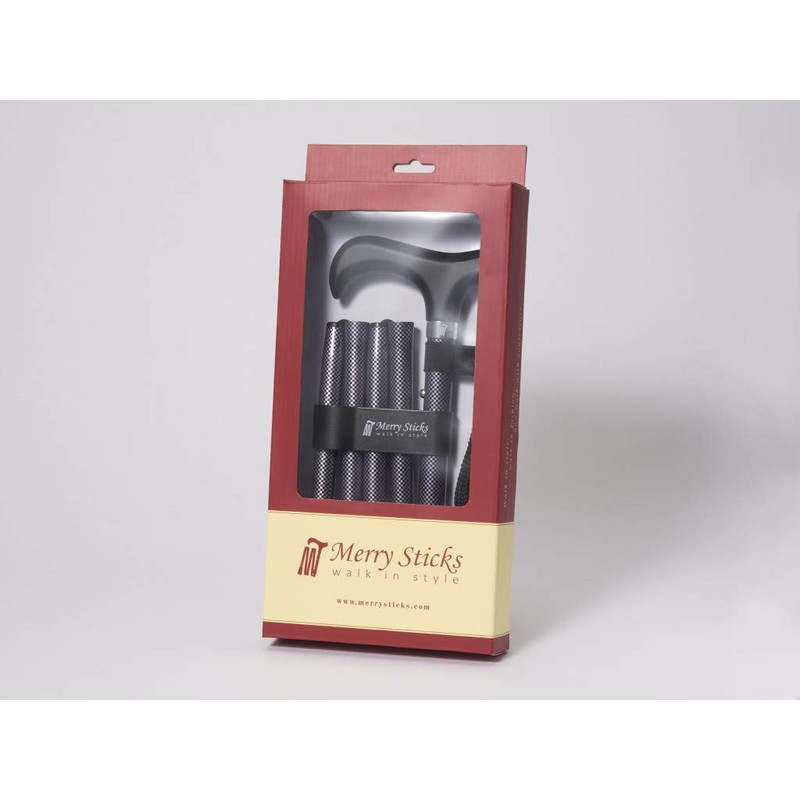Merry Sticks（メリースティックス） ／ ブライトライフプレミアム ／ 折りたたみステッキ ／ 杖 ／ ワイルドベリー（ブラック）