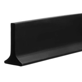 2 metros de Barrera de Silicona anti derrames de agua, liquidos, Autoadhesivo, tira de retención de agua para Ducha, baño, regadera, area de lavado, retrete, lavabo, cocina, lavadero (Negro)