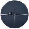 Creative Tops Round Placemats, Faux Leather, Grey/Navy, 29 cm, Set
