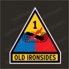 AR-2036 1st Armored Division Army Old Ironsides Bumper Sticker Window