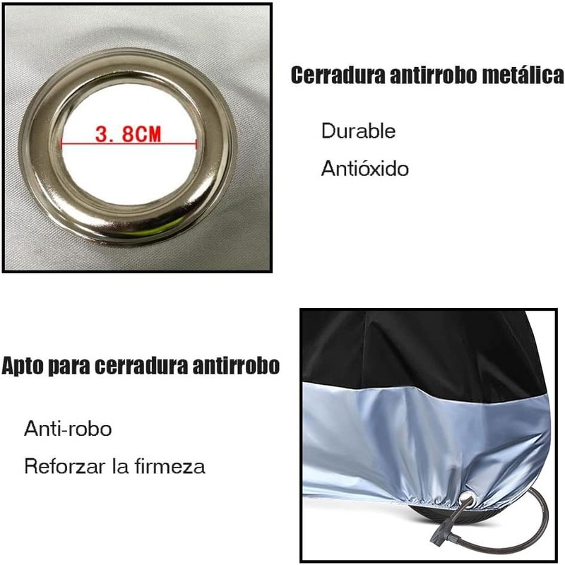 Funda para Moto Impermeable, 190T Tela Oxford Cubierta de Motocicleta