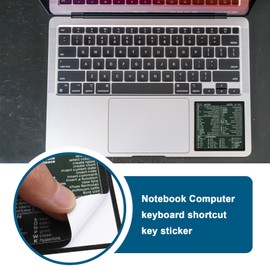 SING F LTD 2 Sets Quick Reference Keyboard Shortcut Stickers M-a-c OS (M/Intel) & Word/Excel (for M-a-c) Waterproof Vinyl Decals for Laptop Computer Desktop Keyboards