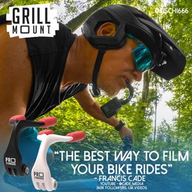 Pro Standard Grill Mount 3. 0 - The Best Mouth Mount Compatible with GoPro Cameras White