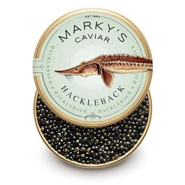 MARKY'S Hackleback Black American Caviar - 1 oz / 28 g - Premium Malossol Black Roe - GUARANTEED OVERNIGHT