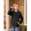 Haloumoning Girls Long Sleeve Sweatshirts Kids Casual Crewneck Loose Fit