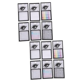 Baluue 12sheets Face Jewels Stickers Shiny Acrylic Body Gems for Makeup Skin-friendly for Festivals Parties Weddings Dress-up