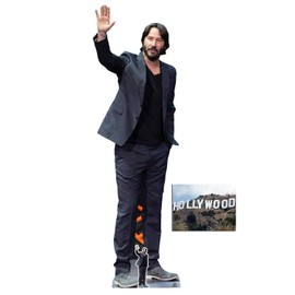 BundleZ-4-FanZ Keanu Reeves Celebrity Lifesize Cardboard Cutout Fan Pack, 194cm x 60cm Includes Mini Cutout and 8x10 Photo