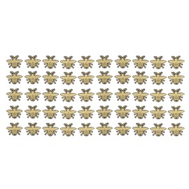 50 Pcs Embroidered Patches Cute Bee Shape Iron On Embroidered Patches for DIY Clothing Bags Shoes Skirts
