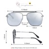 Aviator Sunglasses for Women Men Retro Double Bridge Square Metal