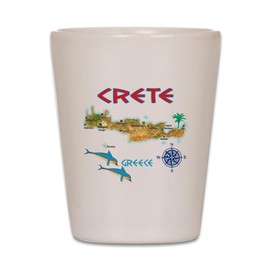CafePress Crete_T_Shirt_Map Shot Glass, Unique and Funny Shot Glass