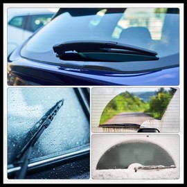 Hihaha Rear Windshield Wiper Blade Arm Assembly for VW Passat - 2 Pcs Black Durable Material