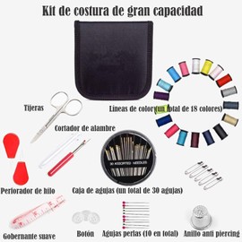 Kit de Costura,Accesorios de Costura Premium y Estuche de Transporte, Kit de Costura Profesional, Perfecto para Uso Familiar / de Viaje / Adulto / Principiante / Emergencia, Dedal, Hilo, Aguja, Cinta Métrica (70)